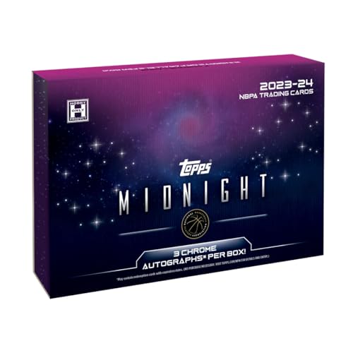 2023/24 Topps Midnight Basketball Sammelkartenbox (3 Chrom-Autogramme pro Hobbybox) von Topps