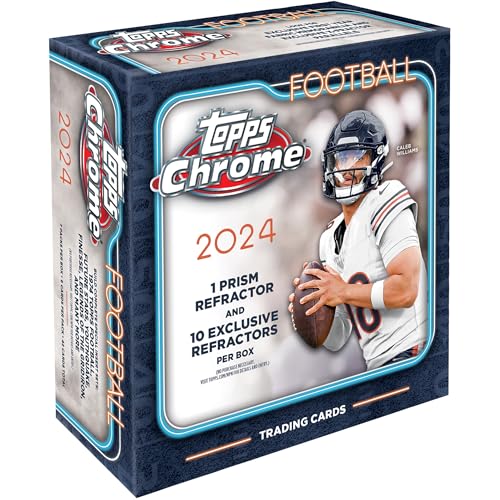 2024 Topps Chrom-Fußballkarten, werkseitig versiegelte Mega-Box von Topps