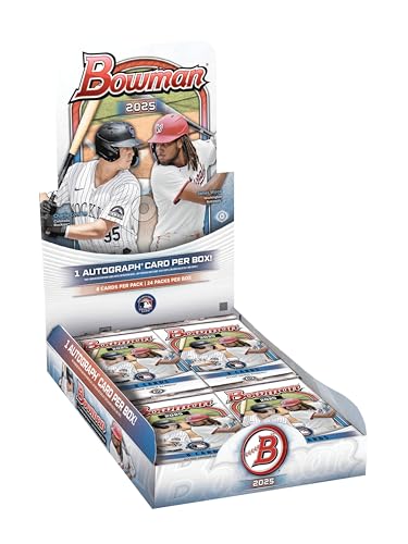 2025 Bowman Baseball Hobby Sammelkartenbox (1 x Chrom-Autogramm pro Box pro Hobbybox) von Topps