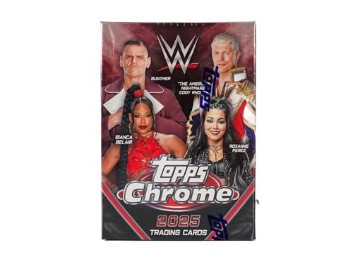 2025 Topps Chrome WWE Wrestling 7-Pack Blaster Sammelkartenbox 2025 Topps Chrome WWE Wrestling 7-Pack Blaster Sammelkartenbox von Topps