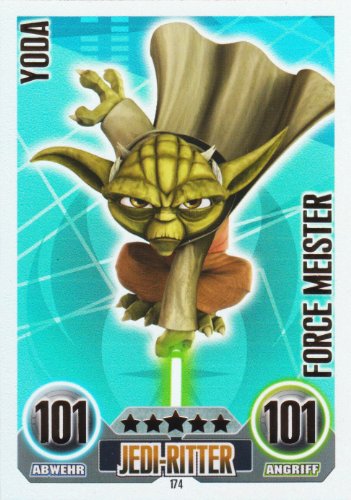 Star Wars Force Attax Einzelkarte 174 Yoda Jedi-Ritter Force Meister deutsch von Topps