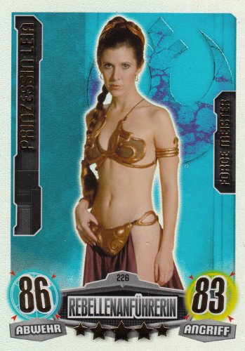 Star Wars Force Attax Movie Cards Einzelkarte 226 Prinzessin Leia Rebellenführerin Force-Meister deutsch von Topps