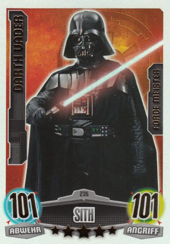 Star Wars Force Attax Movie Cards Einzelkarte 235 Darth Vader Sith Force-Meister deutsch von Topps