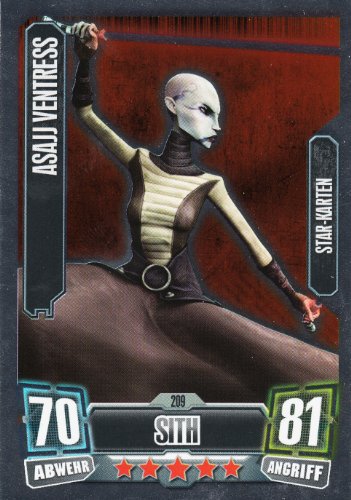 Star Wars Force Attax Serie 2 Einzelkarte 209 Asajj Ventress Sith Star - Kart... Star Wars Force Attax Serie 2 Einzelkarte 209 Asajj Ventress Sith Star - Kart... von Topps