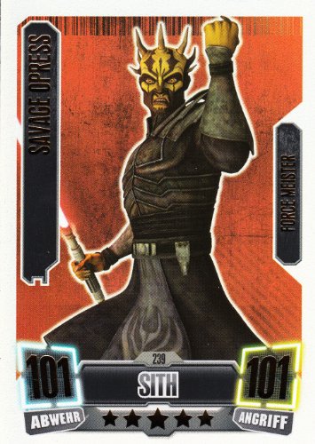 Star Wars Force Attax Serie 2 Einzelkarte 239 Savage Opress Sith Force Meister deutsch von Star Wars