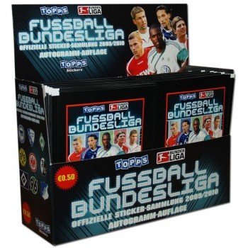 Topps Bundesliga 2009/10 Sticker Display mit 100 Sticker Pack von Topps