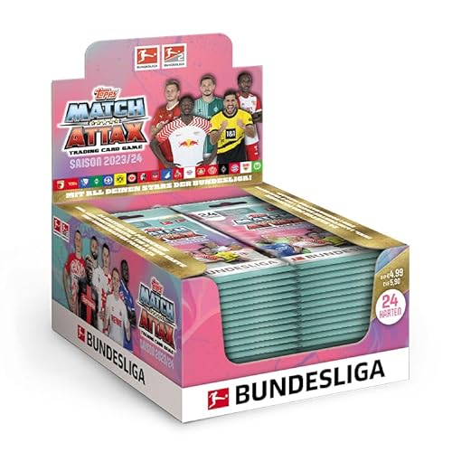 Topps Bundesliga Match Attax 23/24 - Fatpack Box (14 Päckchen / 336 Karten) von Topps