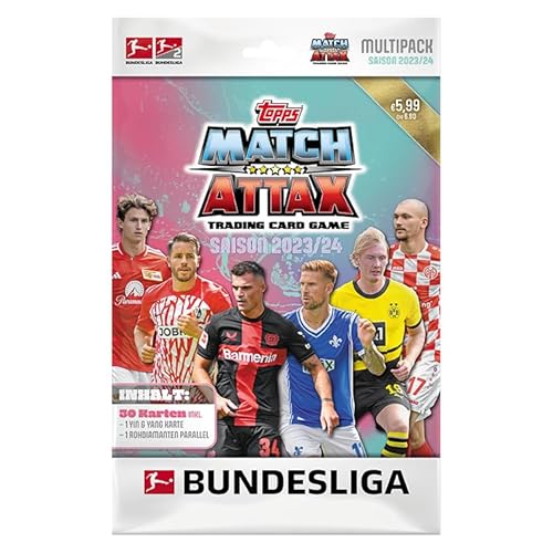 Topps Bundesliga Match Attax 23/24 - Multipack - enthält 30 Karten, darunter eine Yin & Yang Karte und eine Rohdiamanten Parallel Karte. von Topps