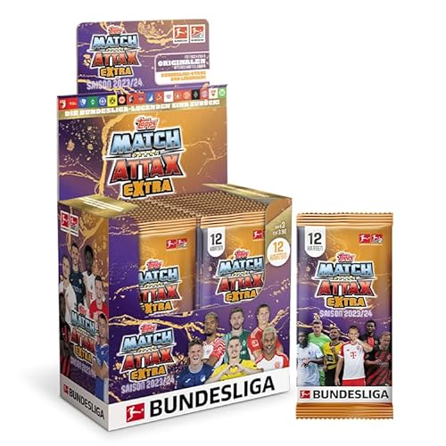 Topps Bundesliga Match Attax Extra 2024 - Display Box - 24 Päckchen pro Box (288 Bundesliga Match Attax Extra Karten). von Topps