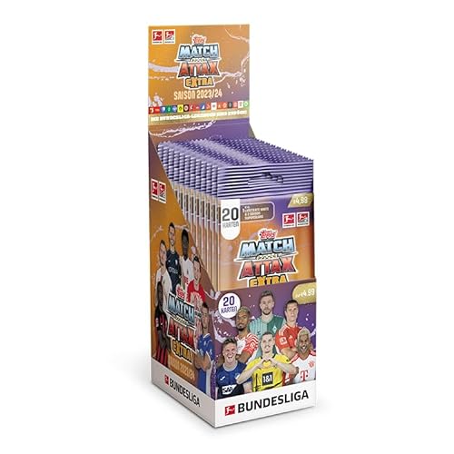 Topps Bundesliga Match Attax Extra 2024 - Powerpack Box - 12 Packets per Box (240 Bundesliga Match Attax Extra Cards). Plus 1 Random Limited Edition and 2 Season's Superstars per Packet! von Topps