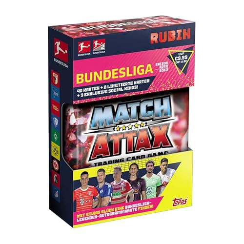 Topps Bundesliga Match Attax Fußball-Sammelkarten 2022/23 - Mini-Sammeldose - Rubin von Topps