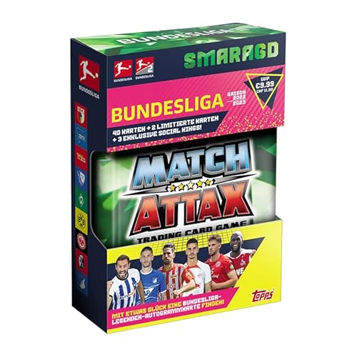 Topps Bundesliga Match Attax Fußball-Sammelkarten 2022/23 - Mini-Sammeldose - Smaragd von Topps