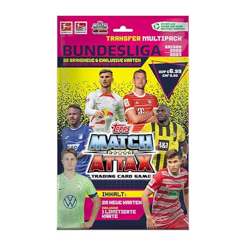 Topps Bundesliga Match Attax Fußball-Sammelkarten 2022/23 - Transfer Multipack von Topps