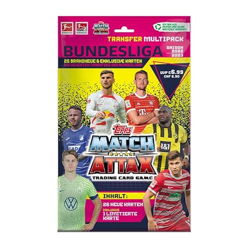 Topps Bundesliga Match Attax Fußball-Sammelkarten 2022/23 - Transfer Multipack von Topps