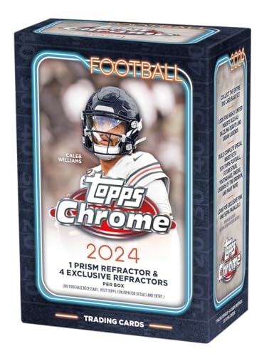Topps Chrome Football - Value Box - 7 Packungen pro Box, 4 Karten pro Packung, 1 Prism Refactor und 4 exklusive Refraktoren pro Value Box! von Topps