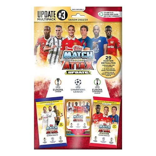 Topps Match Attax 22/23 - UEFA Champions League Fußballkarten | Update Multipack #3 von Topps