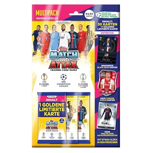 Topps Match Attax 22/23 - UEFA Champions League Fußballsammelkarten (möglicherweise nicht auf Deutsch erhältlich) - Multipack von Topps
