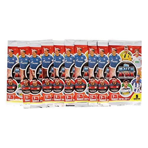 Topps Match Attax Bundesliga 2016/2017 10er Booster a 5 Karten = 50 Karten Trading Card Game von Topps