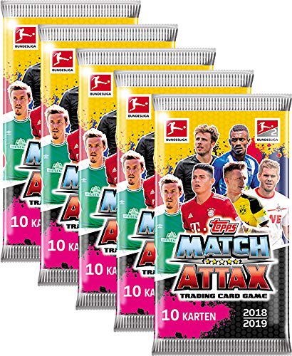 Topps Match Attax Bundesliga 2018/19 - 5 Booster a 10 Karten = 50 Stück von Topps