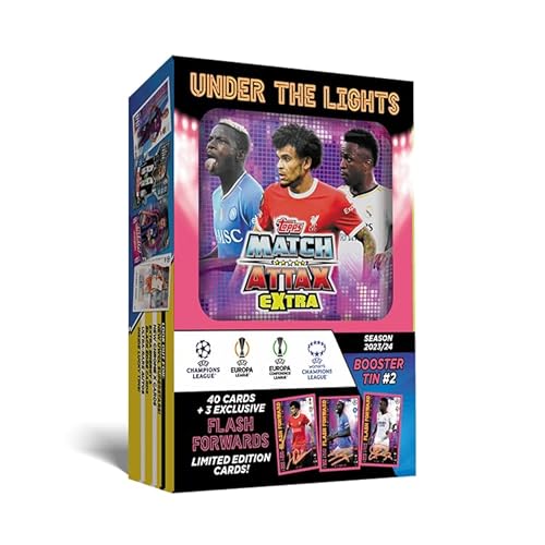 Topps Match Attax Extra 2024 - Booster Tin (Flash Forwards) - 43 Match Attax Extra Karten inklusive 3 Flash Forwards Limited Edition Karten! von Topps