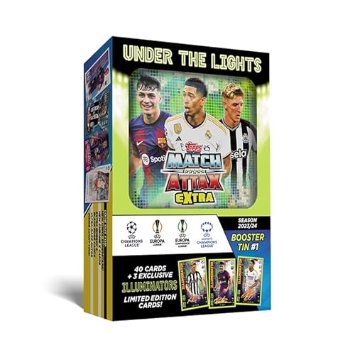 Topps Match Attax Extra 2024 - Booster Tin (Illuminators) - 43 Match Attax Extra Karten inklusive 3 Illuminators Limited Edition Karten!, FS0004597-I-DE von Topps