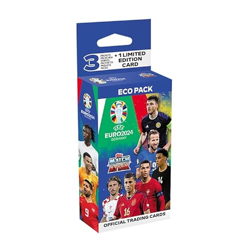 Topps Official Euro 2024 Match Attax - Eco Pack - enthält 24 EURO 2024 Match Attax Karten plus eine zufällige Limited Edition Karte. von Topps