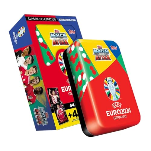 Topps Official Euro 2024 Match Attax - Mega Tin 3 - International Icons - enthält 44 Euro 2024 Match Attax Karten Plus 4 Exklusive International Icons Limited Edition Karten! Topps Official Euro 2024 Match Attax - Mega Tin 3 - International Icons - enthält 44 Euro 2024 Match Attax Karten Plus 4 Exklusive International Icons Limited Edition Karten! von Topps