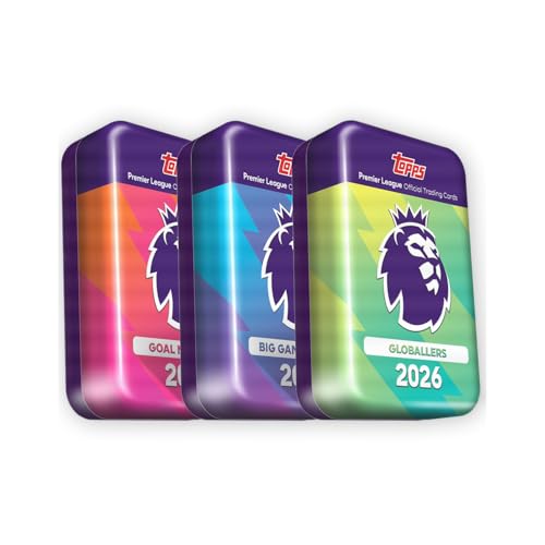 Topps Premier League 2026 - Debüt-Edition - Mega Tin Bundle (Online-exklusiv). Enthält alle 3 Mega Tins der Kollektion in einem Bundle. von Topps
