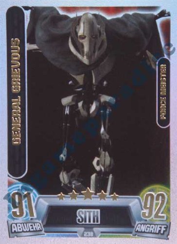 Topps Star Wars Force Attax Movie Cards Serie 2 - General Grievous - Force Meister - Sammlerkarte (1 Stück, Karton, Good) von Topps