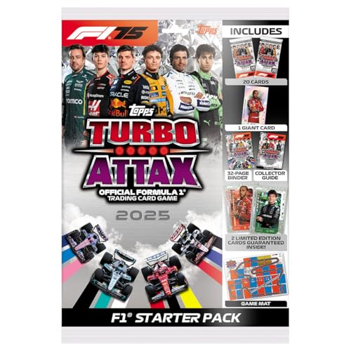 Topps Starterpacks F1 Turbo Attax 2025 | Enthält 20 Turbo Attax Karten | Kartenspiele von Topps