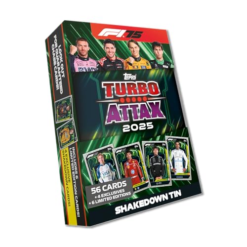 Topps Turbo Attax Formel 1 2025 - Mega Tin - Shakedown - enthält 66 Karten, darunter 6 LE's und 4 exklusive Shakedown-Karten von Topps