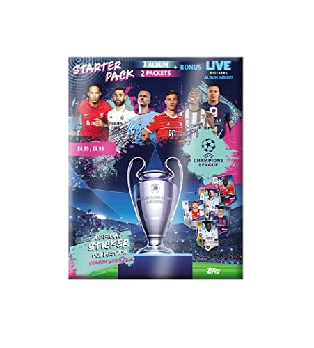 Topps UEFA Champions League Fußball Aufkleber 2022/23 - Starter Pack von Topps