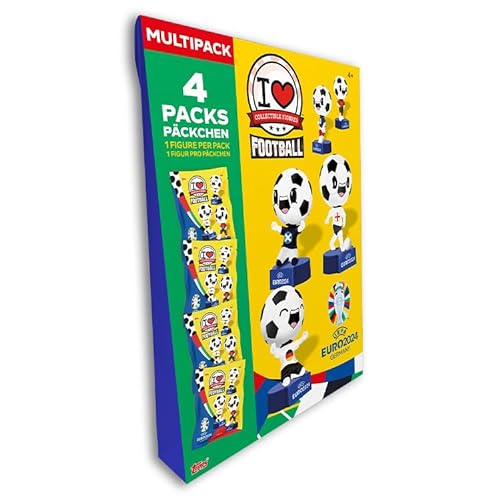 Topps UEFA Euro 2024 - I Love Football - Multipack (4 Päckchen Figuren) von Topps