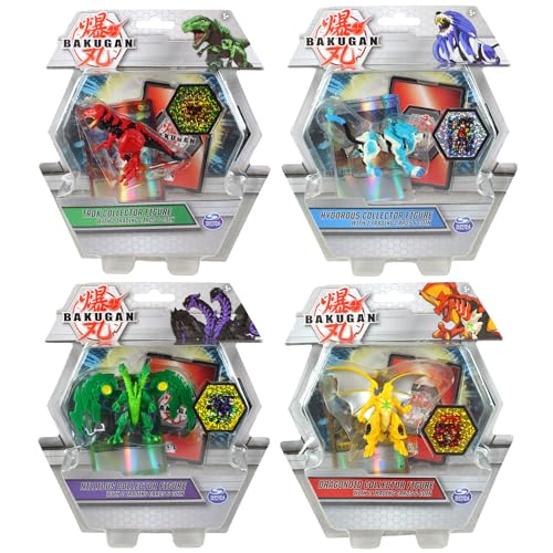 Bakugan – Deluxe-Sammler-Figurenbündel mit 2 Karten und Münze in jeder Packung – 4 Stück – Set 2 von Toptoys2u Bargain Bundles