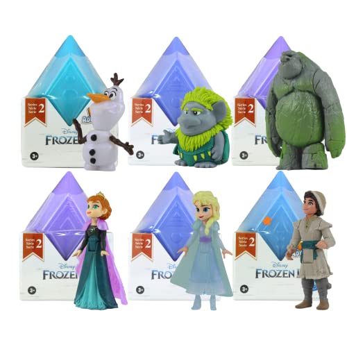 Disney Die Eiskönigin 2 Pop Adventures Series 2 Blindboxen identifiziert - 5 cm bewegliche Minifiguren - Elsa, Olaf, Royal Anna, Grand Pabbie, Earth Giant und Ryder - 1 Stück von Toptoys2u Bargain Bundles