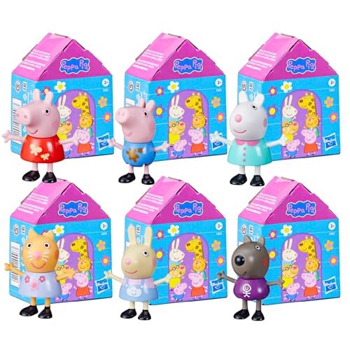 Peppa Pig – 7,6 cm 8 cm bewegliche bewegliche Blindbox Figuren-Sets identifiziert – 6 Stück – Set 1 von Toptoys2u Bargain Bundles