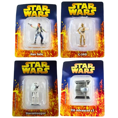 Star Wars DeAgostini Vintage Diecast Figuren - Set 1, 4 Stück von Toptoys2u Bargain Bundles