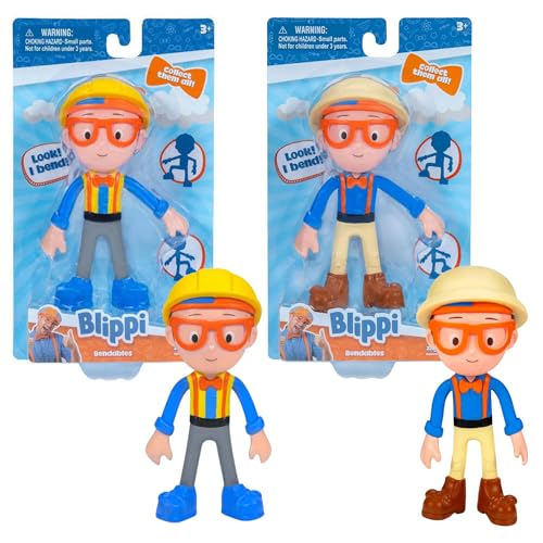 Toptoys2u Bargain Bundles Blippi Bendables Figuren-Set, 13 cm, Entdecker und Konstruktion von Toptoys2u Bargain Bundles