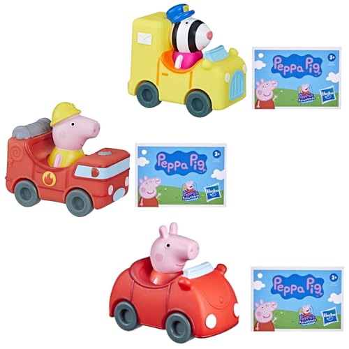 Toptoys2u Bargain Bundles Peppa Pig - Little Buggies Character Play Vehicle Sets - Zoe Zebra in Post Van, Peppa Pig in Red Car & Mummy Pig in Fire Engine - Set 5 von Toptoys2u Bargain Bundles