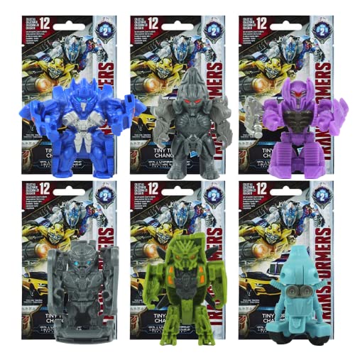 Transformers Tiny Turbo Changer 5 cm Serie 2 Blind Bag Figuren identifiziertes Set – Optimus Prime, Megatron, Shockwave, Hot Rod, Chopter & Sqweeks – Set 1 von Toptoys2u Bargain Bundles