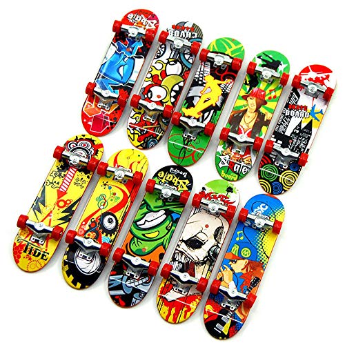 TOPWAYS® Fingerskateboard Mini Skateboard, Finger Spielzeug Ideal für Weihnachten Mitgebsel, Kleinspielzeug Mix Beutel Kindergeburtstag, Party Favours, Zufällig 6stücke von TOPWAYS