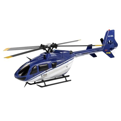 Torcster Hubschrauber H-135 blau 6G 260mm RTF 2,4G Ferngesteuert 3D Anfänger Indoor Heli von Torcster