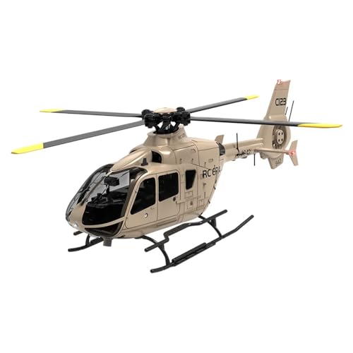 Torcster Hubschrauber H-135 braun Brushless 6G 281mm RTF 2,4G Ferngesteuert 3D Anfänger Indoor Heli von Torcster