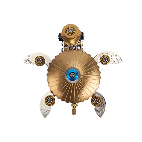 Torquino 3D-Metall-Puzzle für Erwachsene, 3D-Steampunk-Schildkrötenmodell, Meeresorganismus-Kit, DIY-Metall-Tier-Puzzle, kreative Schreibtisch-Ornamente (100 + Stück) von Torquino