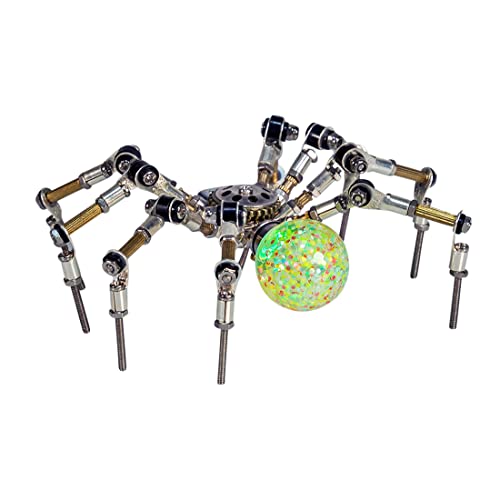 Torquino 3D-Metall-Puzzles, 3D-Steampunk-mechanische Spinne, Modellbausatz mit Nachtlicht, DIY-Metallinsekten-Tier-Puzzle, DIY-Handwerk für Erwachsene (260 Teile +) von Torquino