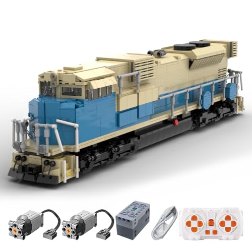 Torquino MOC-142542 Zug Bauklötze Set, SD70ACS Dynamischer Zug modellbaukasten, Retro Dampflok Modell, Klassische Sammler-Ausstellungsgeschenke für Erwachsene, 2147 Teile von Torquino