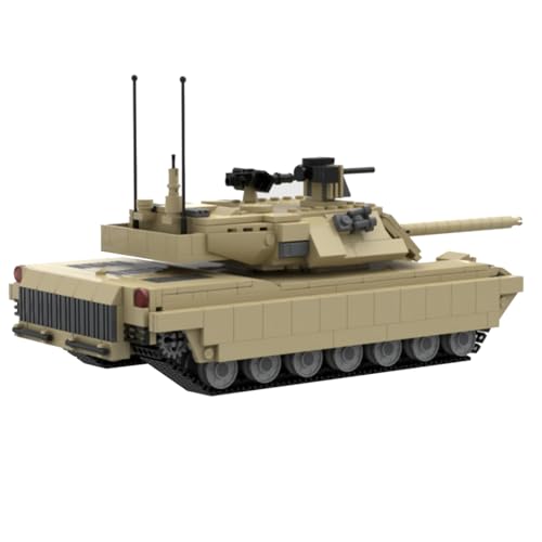 Torquino Militär Panzer Bausteine Set, M1 Abrams Kampfpanzer Modell Bausatz, Militärfahrzeug Baukästen, Sammelbare Armee Modelle für Erwachsene, MOC-72832, 881 Teile von Torquino