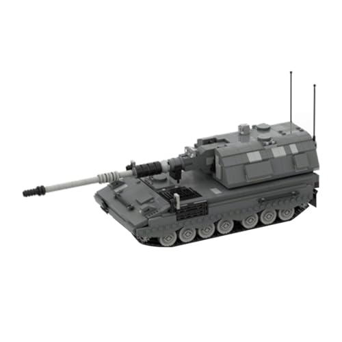 Torquino Militär Panzer Bausteine Set, Pzh-2000 Kampfpanzer Modell Bausatz, Militärfahrzeug Baukästen, Sammelbare Armee Modelle für Erwachsene, MOC-24831, 1241 Teile von Torquino