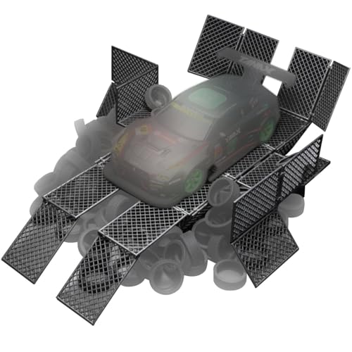 Torquino RC Car Diorama Garage, Display Garage Grid Set, Kompatibel für 1:64/1:43/1:32 RC Car (30 Panels 60 Clips) von Torquino