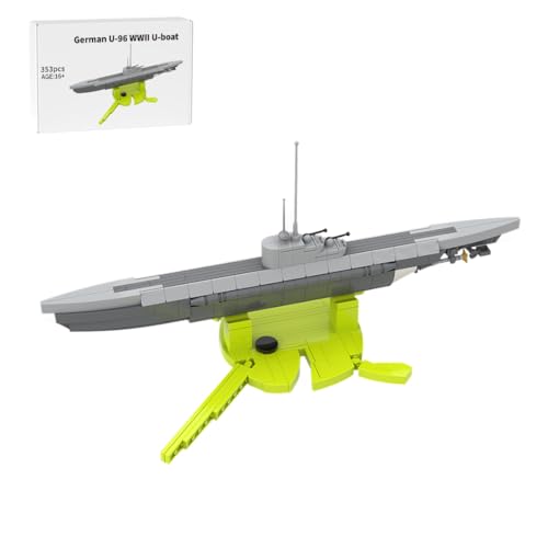 Torquino U-Boot-Modellbausteine, Maßstab 1:200, deutsches U-96-U-Boot-Modell, WWII Militär-U-Boot-Modell, Sammlerstück-Bauset, Geschenke für Erwachsene (353 Teile) von Torquino